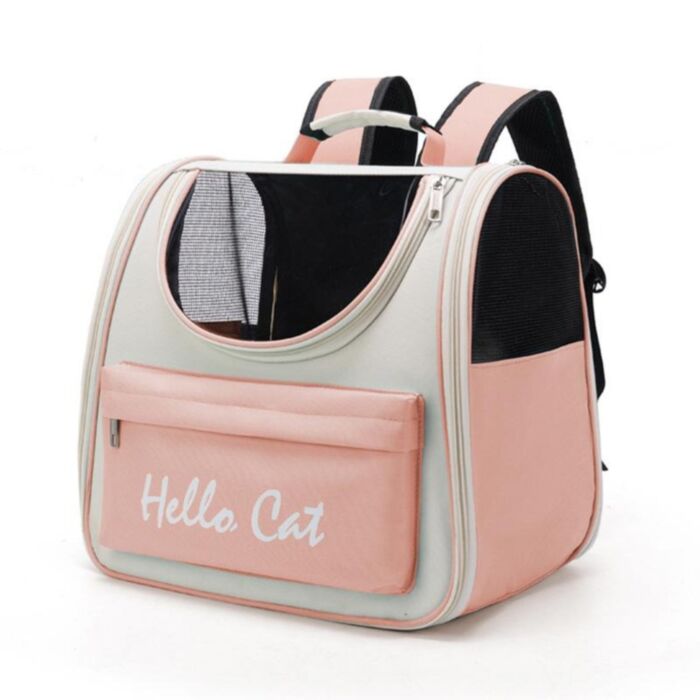 Carrier Τσάντα για Μεταφορά Σκύλου / Γάτας σε Ροζ Χρώμα