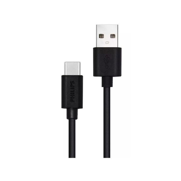 PHILIPS καλώδιο USB σε USB Type-C 2m, μαύρο