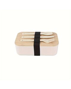 Bento Lunch Box - Δοχείο Φαγητού με Καπάκι από Μπαμπού 1000ml - Gray