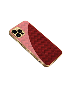 Θήκη Πλαστική Luxury Κόκκινο Μοτίβο ( IPHONE 12 )
