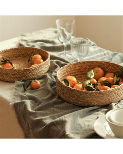 Στρογγυλός Ψάθινος Δίσκος 30x8cm