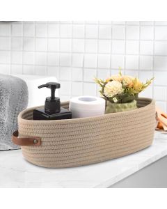 Υφασμάτινο Καλάθι Αποθήκευσης σε Χακί Χρώμα  33×15×10 cm