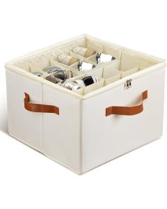 Υφασμάτινο Κουτί Αποθήκευσης για Παπούτσια σε Μπεζ Χρώμα