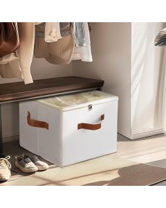 Υφασμάτινο Κουτί Αποθήκευσης για Παπούτσια σε Μπεζ Χρώμα