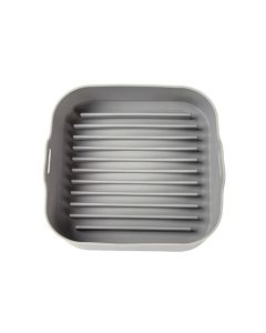 Φόρμα Σιλικόνης Μαγειρέματος για Air Fryer σε Γκρι Χρώμα 20.5x20.5x7εκ.