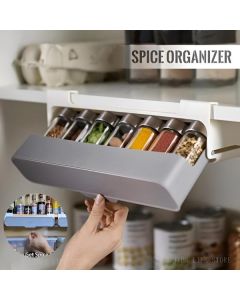 Επιτοίχιος Οργανωτής Μπαχαρικών με 6 Βαζάκια 32x13,5x9,5cm
