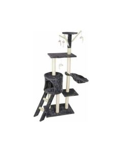 Ονυχοδρόμιο Βελούδινο με Σκάλα γκρι 140x50x35cm