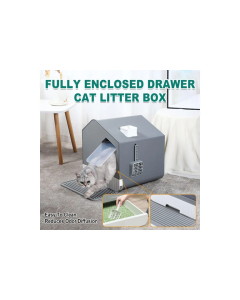 Κλειστή Τουαλέτα Γάτας με Συρτάρι & Φτυαράκι