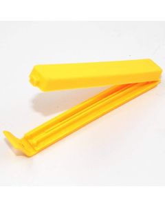 Σετ Πλαστικά Κλιπ Σφραγίσματος για Σακούλες 11cm σε Κίτρινο Χρώμα
